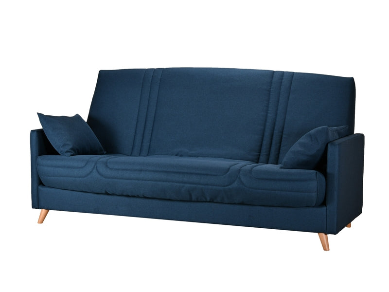 Sofa-łóżko clic clac do okazjonalnego spania LES TENDANCES zdejmowany pokrowiec szara