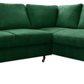 Sofa LEONIE L, prawa, szmaragdowy sztruks