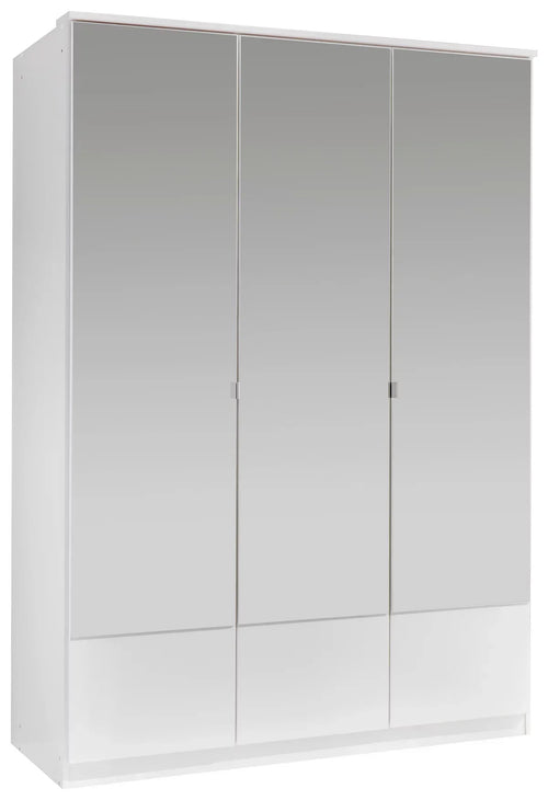 Trzydrzwiowa szafa lustrzana IMAGO biała 135cm