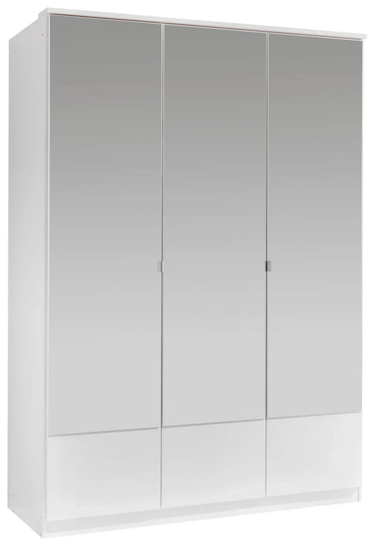 Trzydrzwiowa szafa lustrzana IMAGO biała 135cm