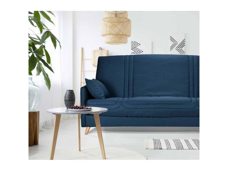 Sofa-łóżko clic clac do okazjonalnego spania LES TENDANCES zdejmowany pokrowiec szara