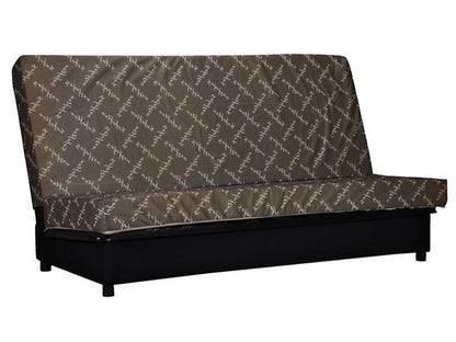 Sofa-łóżko clic clac do codziennego spania LES TENDANCES zdejmowany pokrowiec szara