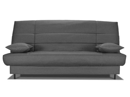 Sofa-łóżko clic clac do okazjonalnego spania LES TENDANCES zdejmowany pokrowiec szara